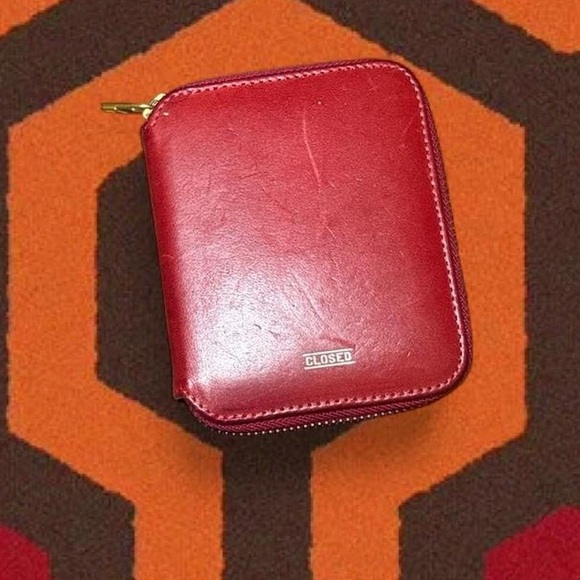 Closed Handbags - CLOSED Red Premium Leather Unisex Wallet